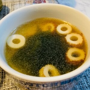 10分でできる!!ちくわ*わかめの中華スープ✿